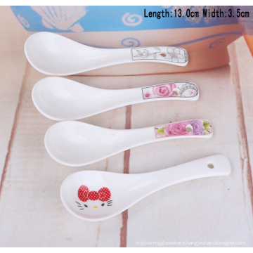 Hot sell ceramic personalized spoon with short handle